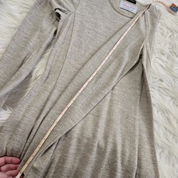 RAG & BONE Yan Japenses Wool Long-Sleeve Midi Dress Sz Small Heather Minimalist - Picture 13 of 15